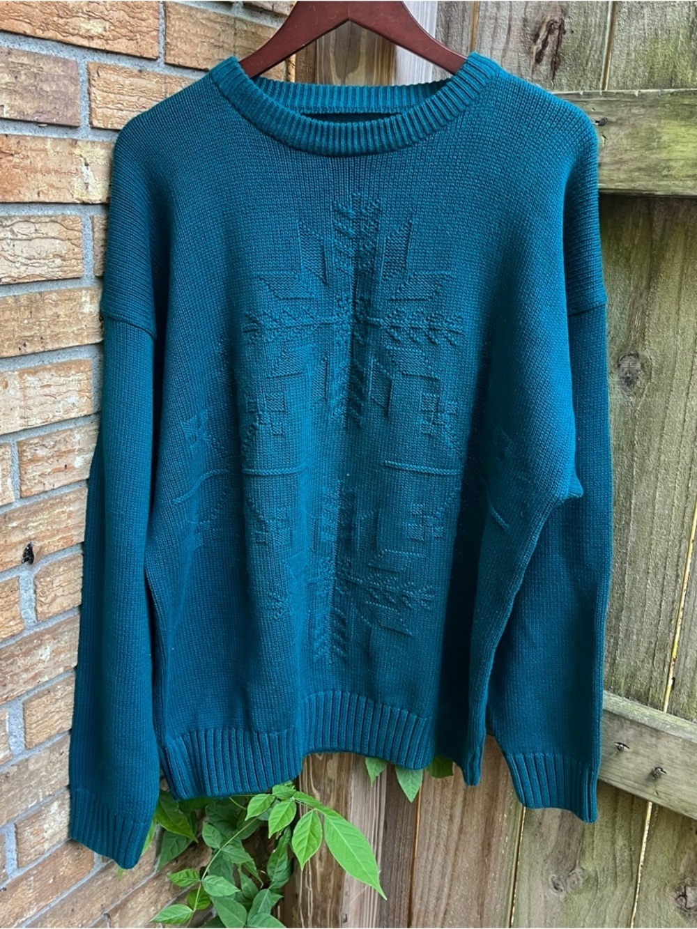 Vintage Eddie Bauer Teal Crewneck Sweater - Men's Knit Pullover